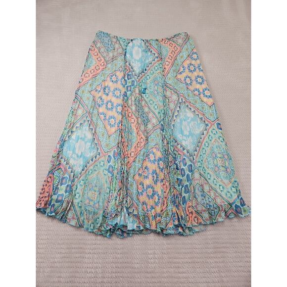 Ruby Rd. Dresses & Skirts - Ruby Rd Skirt Womens 16 Midi Length Floral Geometric Patteren Elastic Waist